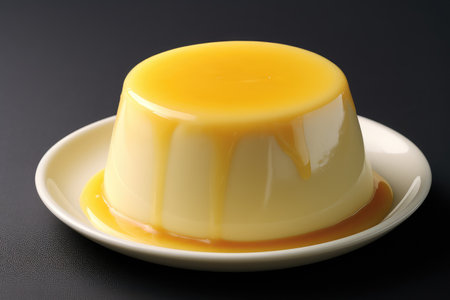 custard pudding profesional advertising food photography AI Generatedの素材