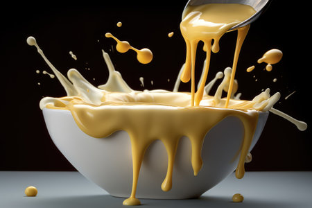 custard cake profesional advertising food photography AI Generatedの素材