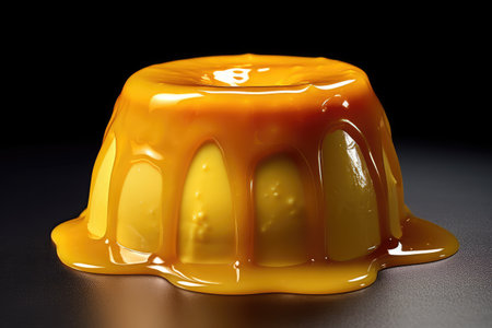 custard pudding profesional advertising food photography AI Generatedの素材