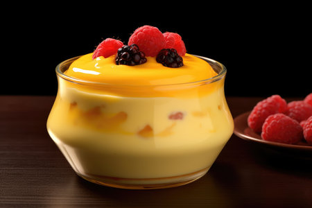 custard pudding profesional advertising food photography AI Generatedの素材