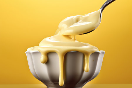 custard cake profesional advertising food photography AI Generatedの素材
