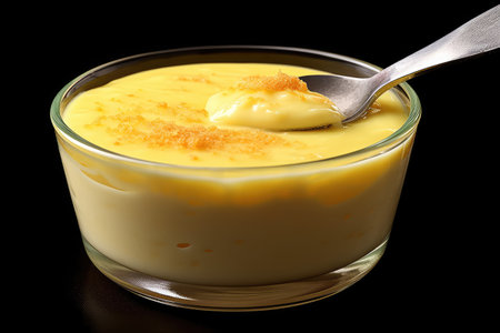 custard pudding profesional advertising food photography AI Generatedの素材