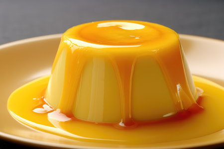 custard pudding profesional advertising food photography AI Generatedの素材