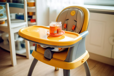 baby feeding chair in the Dining table professional advertising photographyの素材