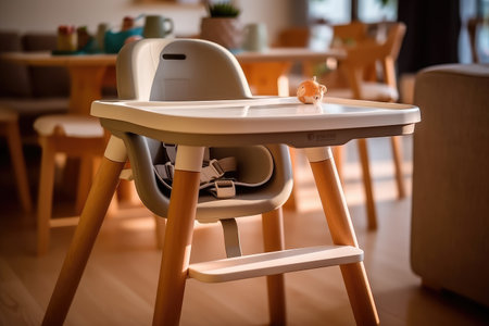 baby feeding chair in the Dining table professional advertising photographyの素材