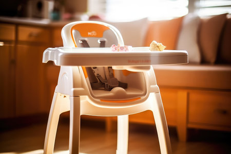 baby feeding chair in the Dining table professional advertising photographyの素材