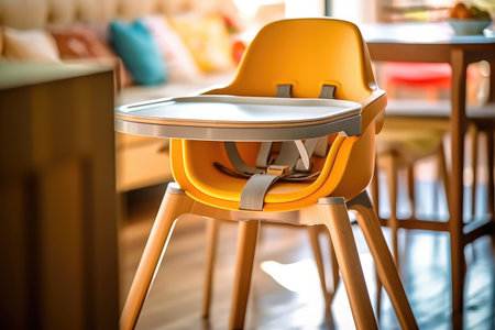 baby feeding chair in the Dining table professional advertising photographyの素材