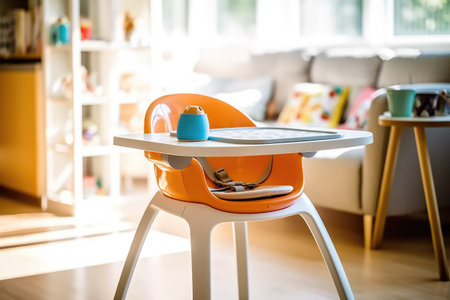baby feeding chair in the Dining table professional advertising photographyの素材