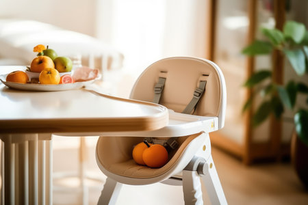 baby feeding chair in the Dining table professional advertising photographyの素材