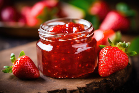 strawberry jam kitchen table professional advertising food photographyの素材