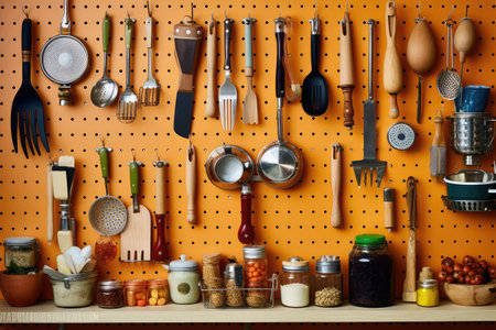 simply kitchen pegboard professional advertising food photographyの素材