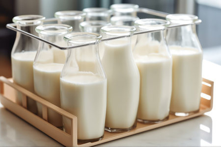 Milk Fridge professional advertising food photographyの素材