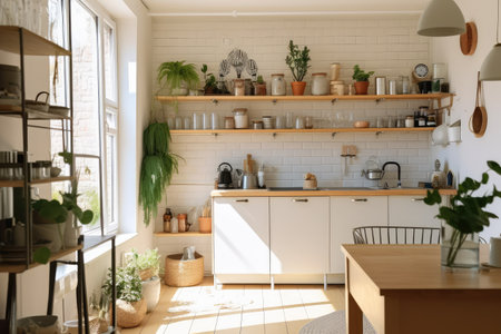 Open Plan Kitchen minimlist professional advertising food photographyの素材