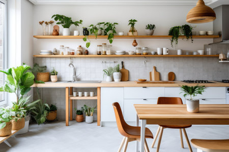 Open Plan Kitchen minimlist professional advertising food photographyの素材