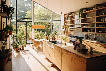 Open Plan Kitchen minimlist professional advertising food photographyの素材