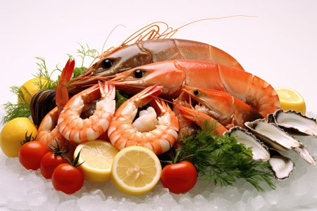 Garnish Seafood professional advertising food photographyの素材