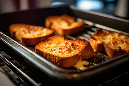 View into the oven on the baking tray professional advertising food photography AI Generatedの素材