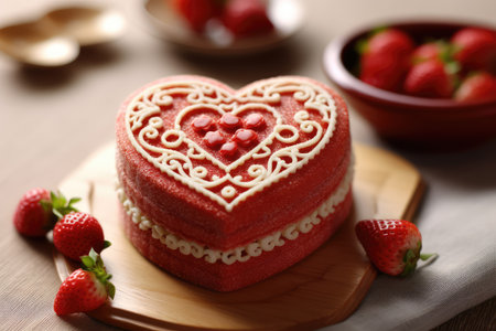 korean heart cake professional advertising food photography AI Generatedの素材