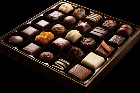 chocolate assortment professional advertising food photography AI Generatedの素材