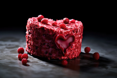 heart cake professional advertising food photography AI Generatedの素材