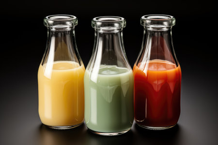 juice glass bottle professional advertising food photographyの素材