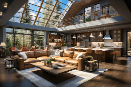 inside kitchen show living room professional advertising photographyの素材