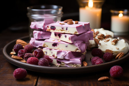 yogurt bark on the kitchen table professional advertising food photographyの素材