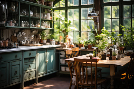 kitchen situation with blurred backgroundprofessional advertising photographyの素材