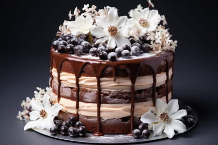 birthday winter cake chocolate advertising food photographyの素材