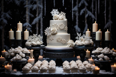 winter cake Wonderland black themeの素材