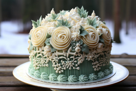 winter cake Wonderland green themeの素材