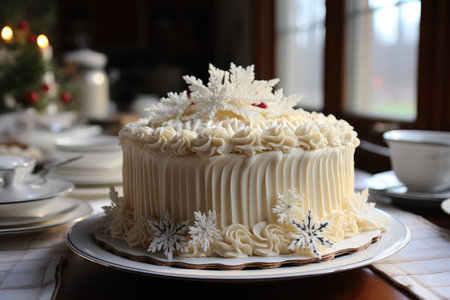 winter cake Wonderland in the kitchen tableの素材