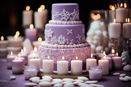 winter cake Wonderland purple themeの素材