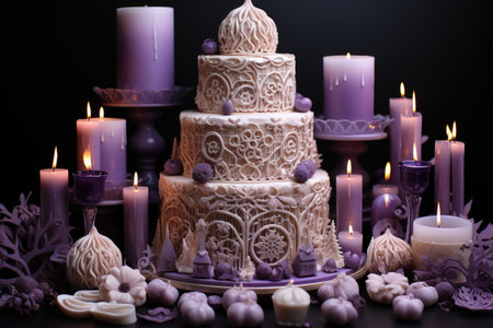 winter cake Wonderland purple themeの素材