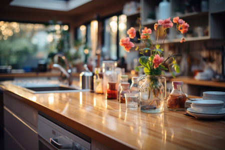 situation in the kitchen in the morning professional advertising photographyの素材