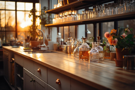 situation in the kitchen in the morning professional advertising photographyの素材