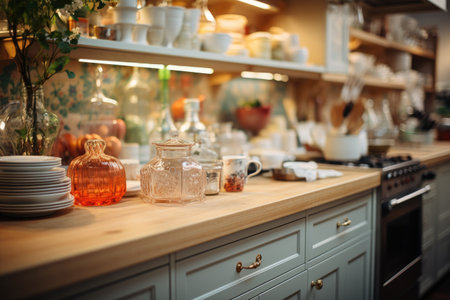 situation in the kitchen in the morning professional advertising photographyの素材