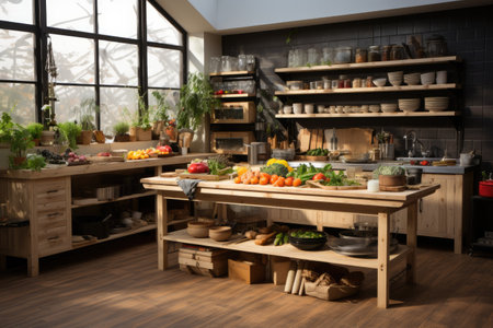 photo studio shoot in the kitchen room professional advertising food photographyの素材
