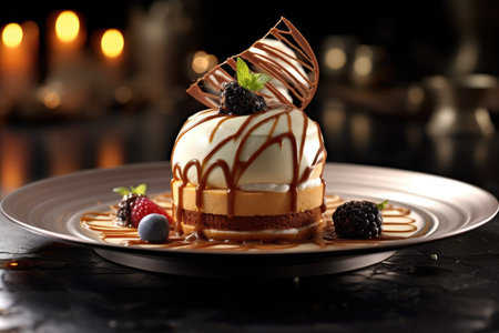 dessert fine dining ready to serve professional advertising food photographyの素材