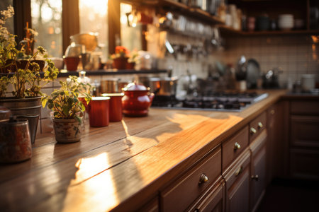 warm situation in the kitchen in the afternoon professional advertising photographyの素材