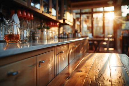 calm afternoon atmosphere in the kitchen professional advertising photographyの素材