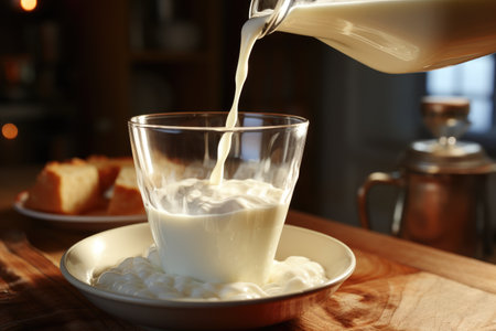 pouring milk into the cup professional advertising food photography