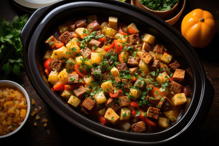 Beef Stew A delicious and filling dish professional advertising food photographyの素材