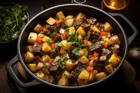 Beef Stew A delicious and filling dish professional advertising food photographyの素材
