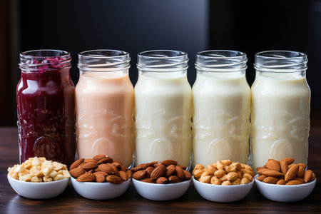 various types of ice milk ready to serve professional advertising food photographyの素材