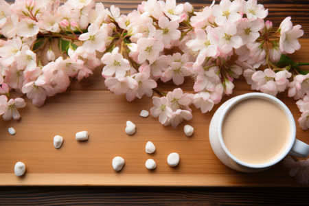 marshmallow on kitchen table in indoor studio professional advertising food photographyの素材