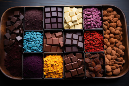 stock photo of chocolate on kitchen counter table professional advertising food photographyの素材