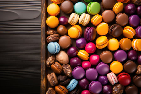 chocolate colorful in the kitchen table professional advertising food photographyの素材