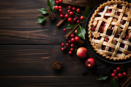 photo of pie ready to be served in indoor studio professional advertising food photographyの素材
