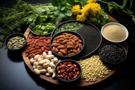 various seeds for diet eating professional advertising food photographyの素材
